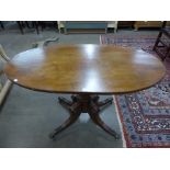 A George IV mahogany oval loo table
