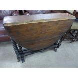 A Victorian oak barleytwist Sutherland table
