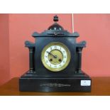 A 19th Century French Belge noir mantel clock