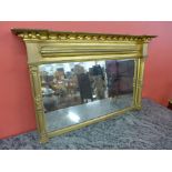A Regency gilt wood overmantel mirror