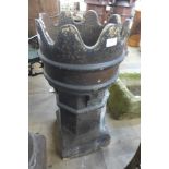 A Victorian salt glazed chimney pot