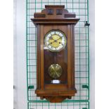 A 19th Century walnut Vienna wall clock