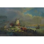 Dutch School, coastal landscape, oil on canvas, 39 x 59cms,