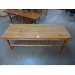 A teak rectangular coffee table