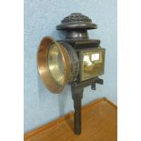 A 19th Century copper and steel railway signal light