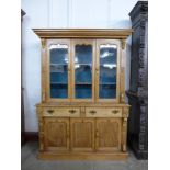 A Victorian style pine bookcase