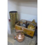 A copper kettle,