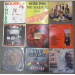 Punk and Rock LP records, including Sex Pistols Nevermind, The Clash, The Stranglers, Rush, etc.