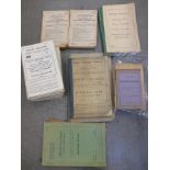 A collection of railway related ephemera including Weekly Operation Notice, LNER 1933 rule book,