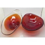 Two Whitefriars glass bowls,