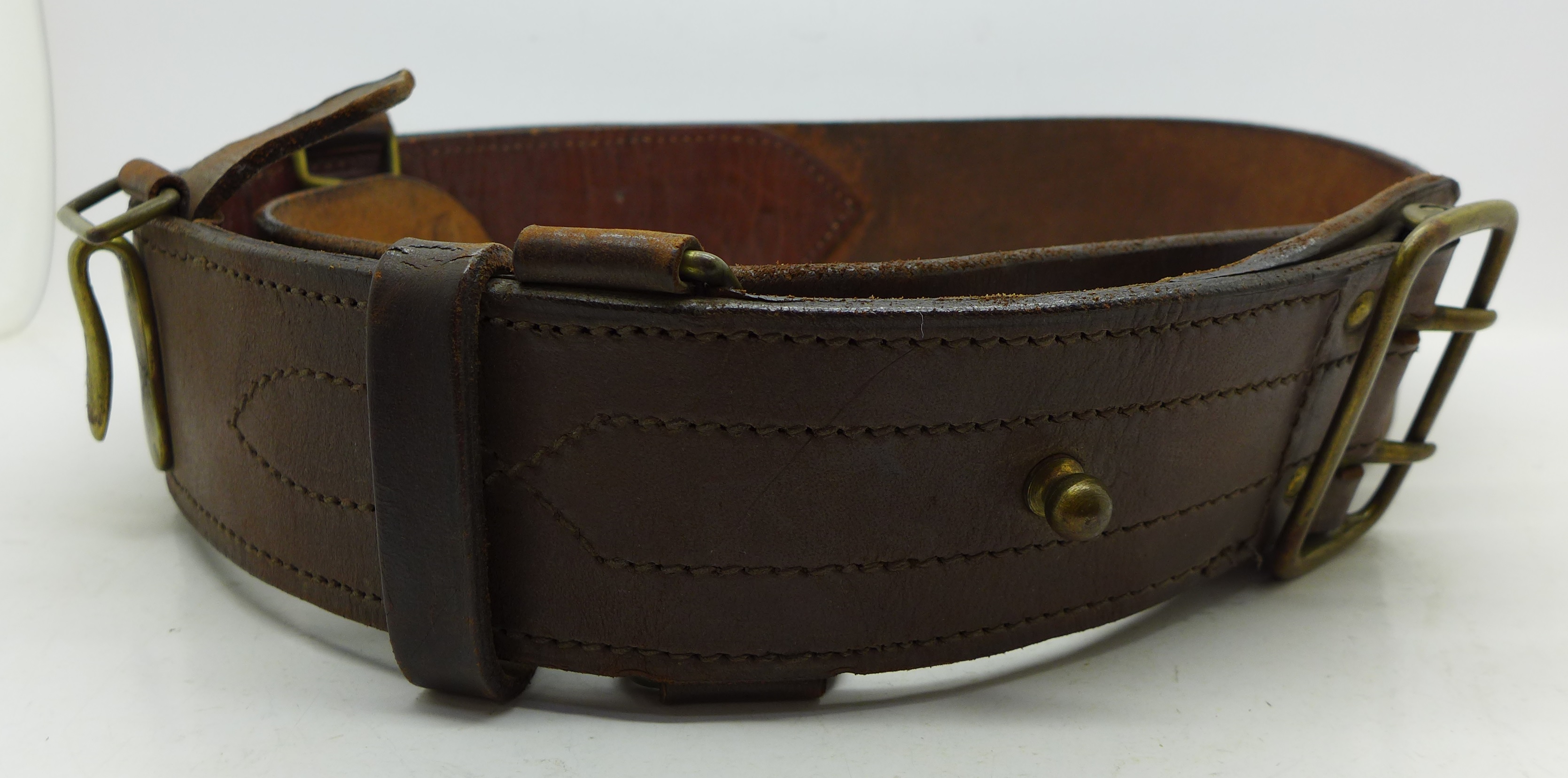 A leather military belt