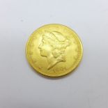 A 1904 US twenty dollar gold coin, 33.