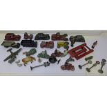 A collection of model vehicles, etc.