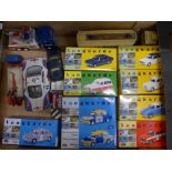 A collection of Vanguards and other die-cast model vehicles, including Austin Allegro, Hillman Imp,