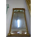 A small Regency gilt framed pier mirror