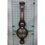 A mahogany banjo barometer