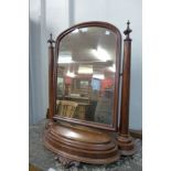 A Victorian mahogany toilet mirror