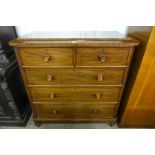 A Victorian mahogany chest of drawers (faults)