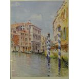 A limited edition print of Venice, indistinctly signed,