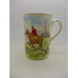 A Royal Crown Derby John Peel hunting mug, signed J.