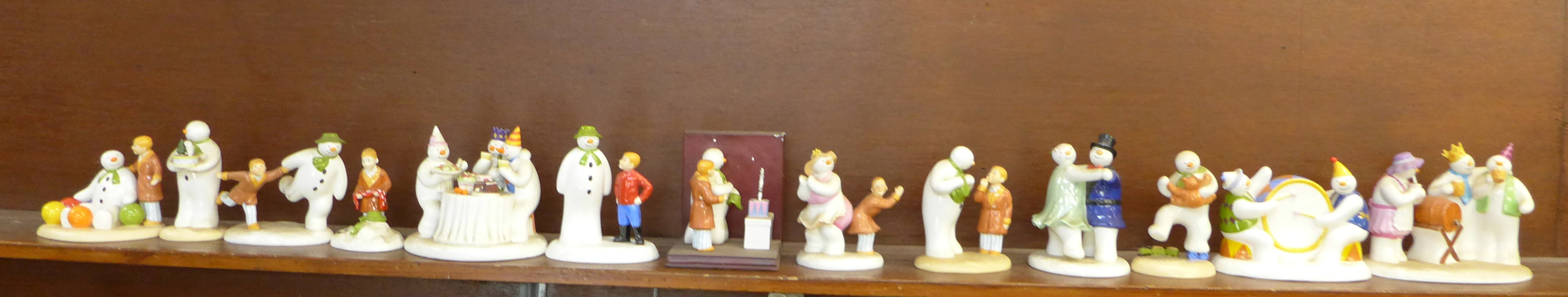 Thirteen Coalport Characters, The Snowman figures and figure groups,