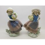 Two Lladro figures, 17cm, (some a/f,