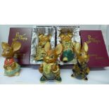 A collection of Pendelfin figures including limited edition Aunt Ruby boxed with certificates and