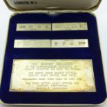 A limited edition boxed set of assay office specimen ingots, 184/1000,