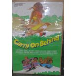 An original Carry On Behind film poster