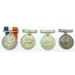 Assorted medals, British War medal to 2nd Lieut. C.W. Wright R.A.F., two WWII medals to 24109 A.G.