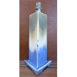 A Ruskin table lamp base, a/f,