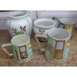 Four items of Radford pottery and a J.