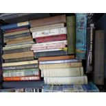 A box of mixed books, fifty in total, history, architecture, caving, etc.