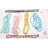 Glass bead necklaces