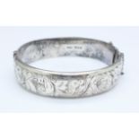 A hallmarked silver bangle