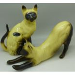 Two Coopercraft Siamese cats