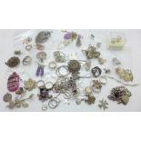 Silver and silver mounted jewellery