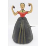 A 1950's clockwork toy of a Spanish flamenco dancer