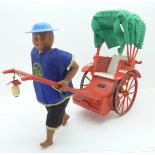 A battery toy of a Chinaman with rickshaw (Hong Kong)