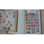 Five stamp albums