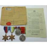 A set of four WWII medals to 69666,