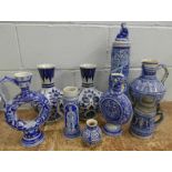 Nine items of Westerwald pottery