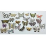 Butterfly brooches