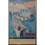 A David Hockney Metropolitan Museum of Art exhibition poster, A Retrospective, 1988, 58 x 40cms,