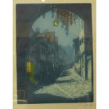 Lucian Veder (Le Garf 1902 - 1978), French street scene, signed etching, 41 x 30cms,