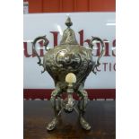 A Victorian silver plated samovar