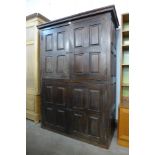 A beech and pine housekeeper's cupboard