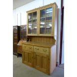 A Victorian pitch pine dresser