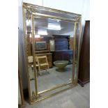 A large French style gilt framed mirror,