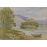 Thomas Charles Leeson Rowbotham (1823 - 1875), Lower Lake, Killarney, watercolour, 17 x 24cms,